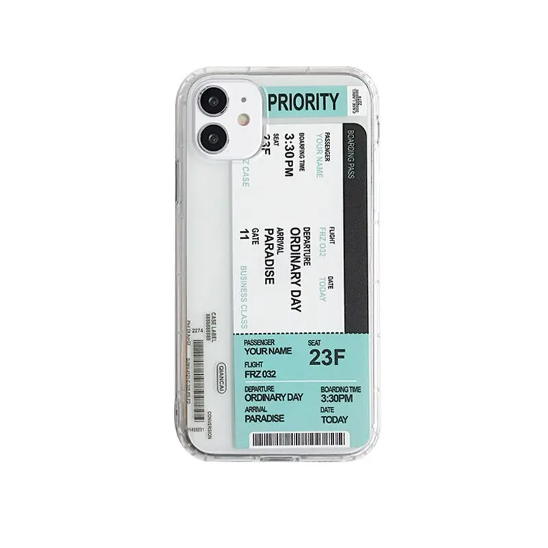 Custom Clear Transparent Phone Case Customised Logo for iPhone All Brand Smart Phone Samsung Huawei Xiao Mi Redmi Moto Vivo Oppo