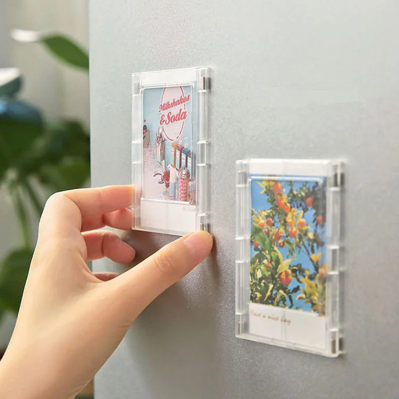 Fridge Magnet Instax Mini Picture Frame Plastic Homedecor Abs Magnetic Photo Frame Fridge Magnet