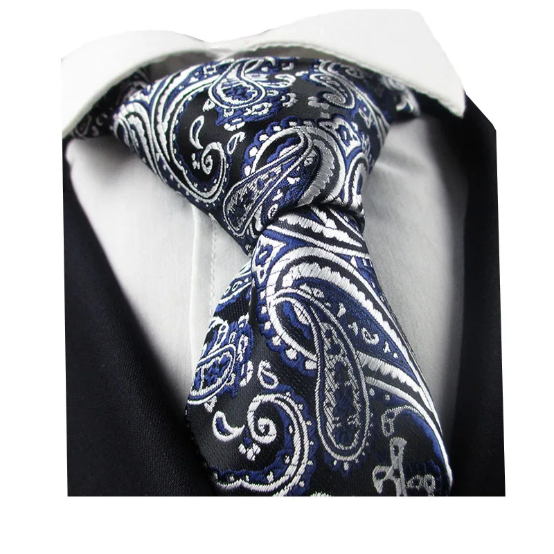 Wholesale Paisley Custom Business Party Classical Silk Polyester Suit Necktie Men Tie