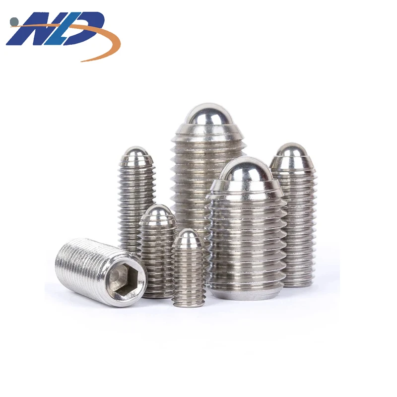 NLD Carbon steel black M8*20 M8*30 Stainless Steel 304 316L A2 -70 Slotted Set Screw Grub Screw With Ball Point