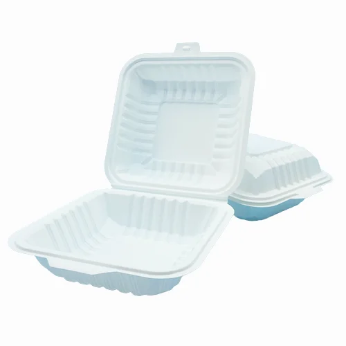 eco friendly food packaging biodegradable cornstarch restaurant disposable food box perp take out containers