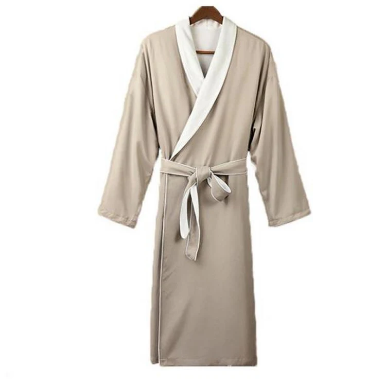 New Salon Kimono Robes Longue Kimono Bamboo Organic Luxury Night Gown Bathrobe With Belt