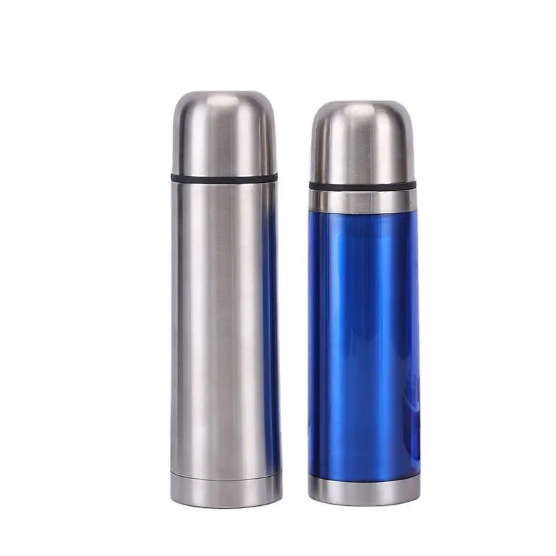 500ML Hot Sale Classic Style Bullet Shape Vacuum Flask Water Bottle Double Wall Insulated Thermos Lid Mug Thermos Mate Bottle