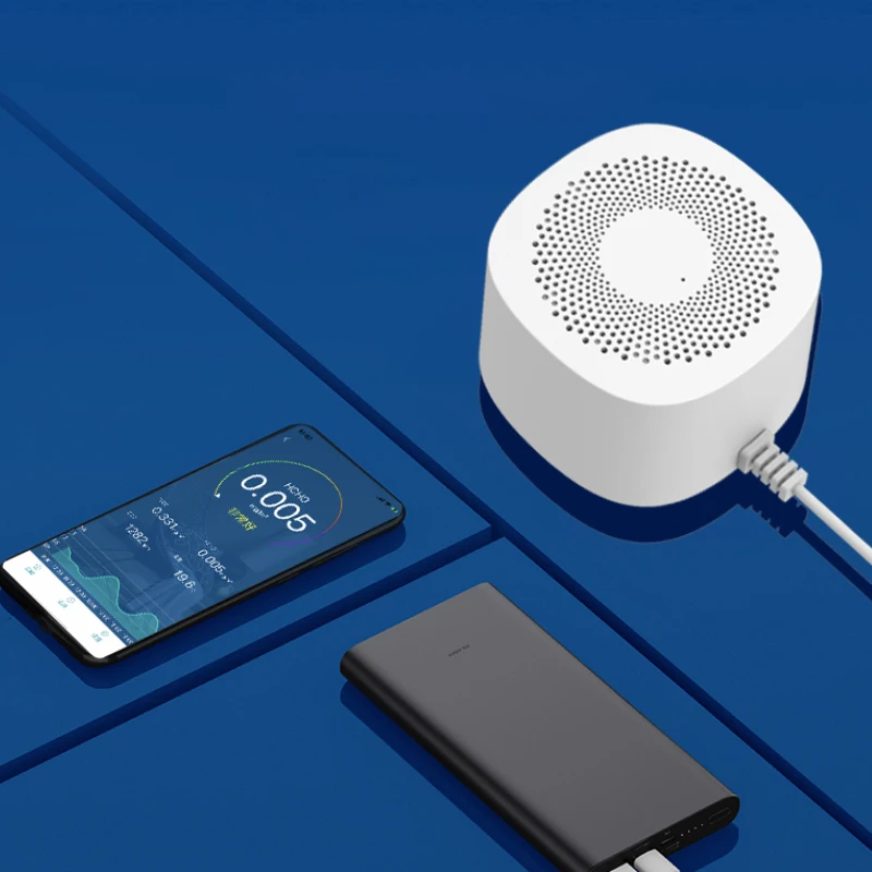  Портативный детектор температуры воздуха TVOC CO2 HCHO анализатор газа с BT и