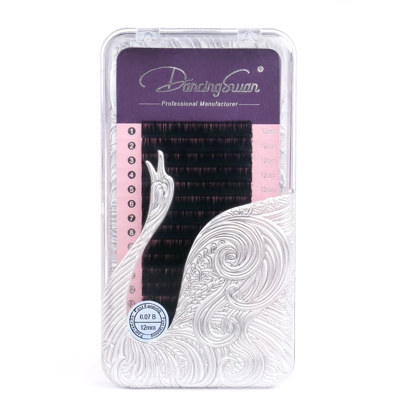 Dancingswan Korean Pbt 100% Handmade Blooming Fast Easy Fanning Eyelash Extensions Korea PBT OEM ODM Accepted Customized Logo