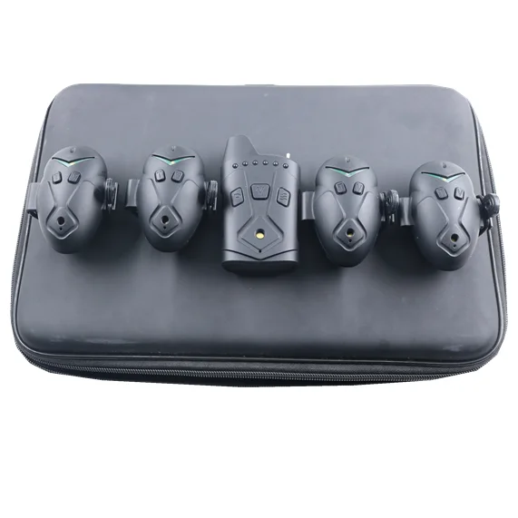 Hot Sale  Excellent Performance Waterproof JZH-RF5618 Carp Wireless Fishing Bite Alarm 4+1 set