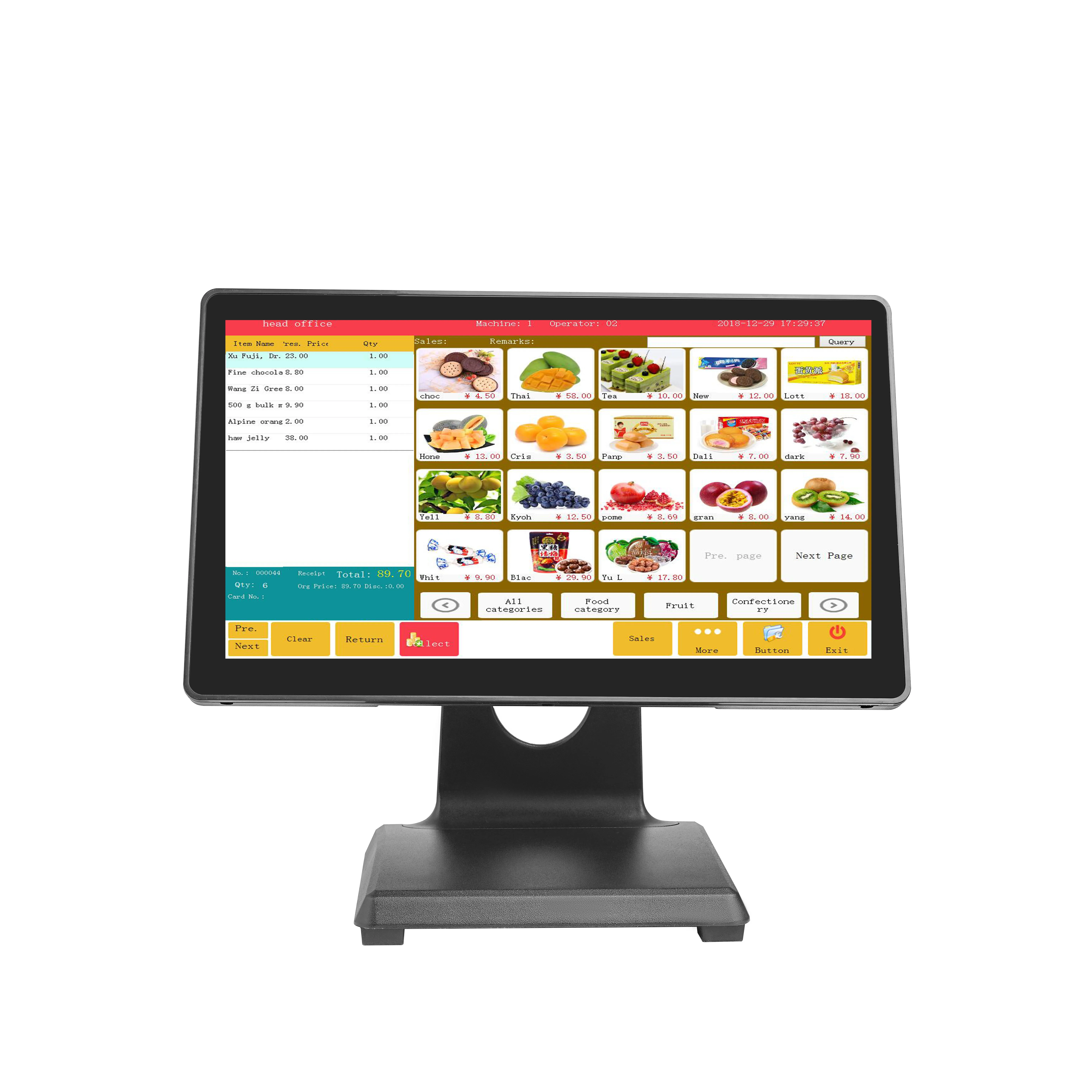 Register Factory Price 15.6 Inch Touch Screen Windows Pos System Cash Register