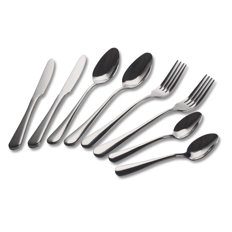 
High Quality Gold Plated Luxury Cutlery Set Stainless Steel Knife Spoon Fork Dinnerware 