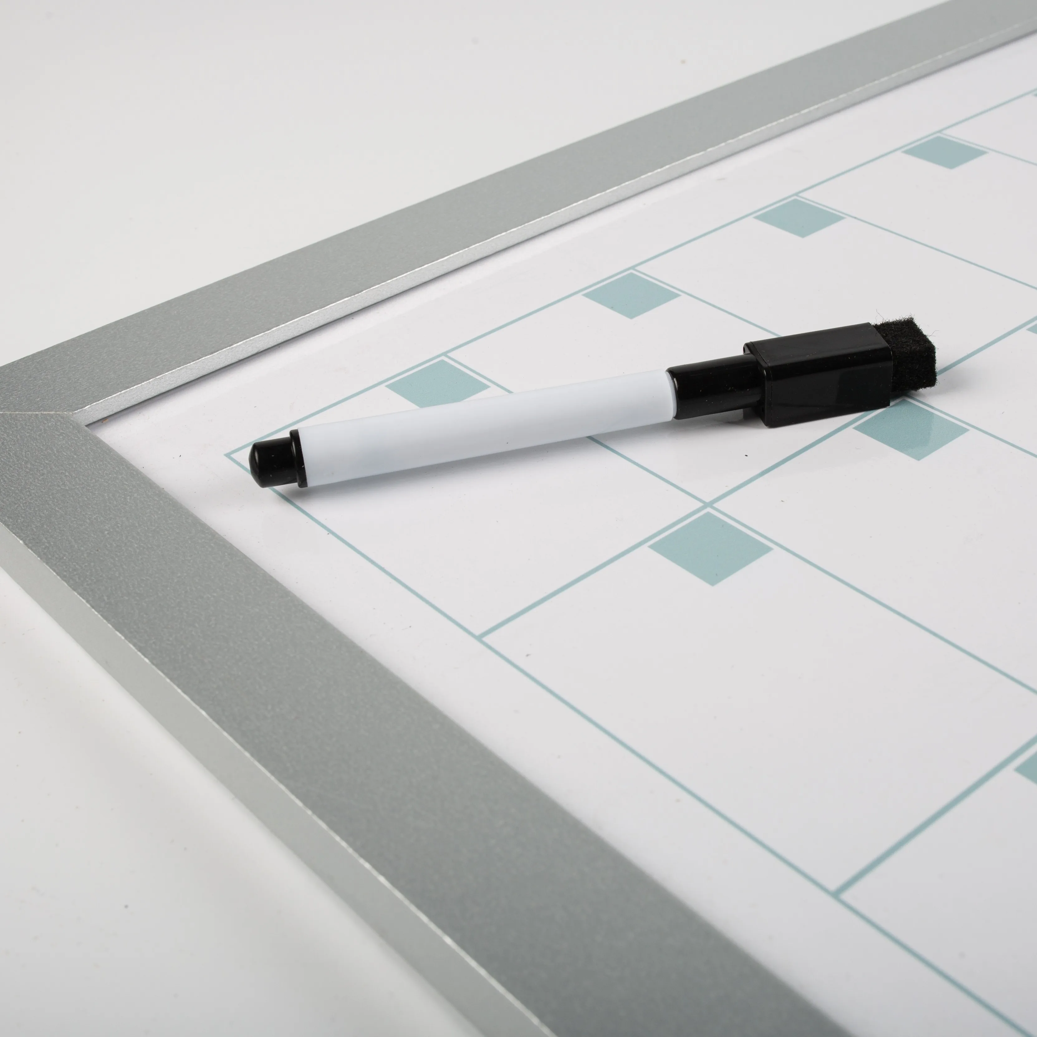 Home Office School Wall hanging Wood frame dry erase whiteboard Monthly Planner Whiteboard