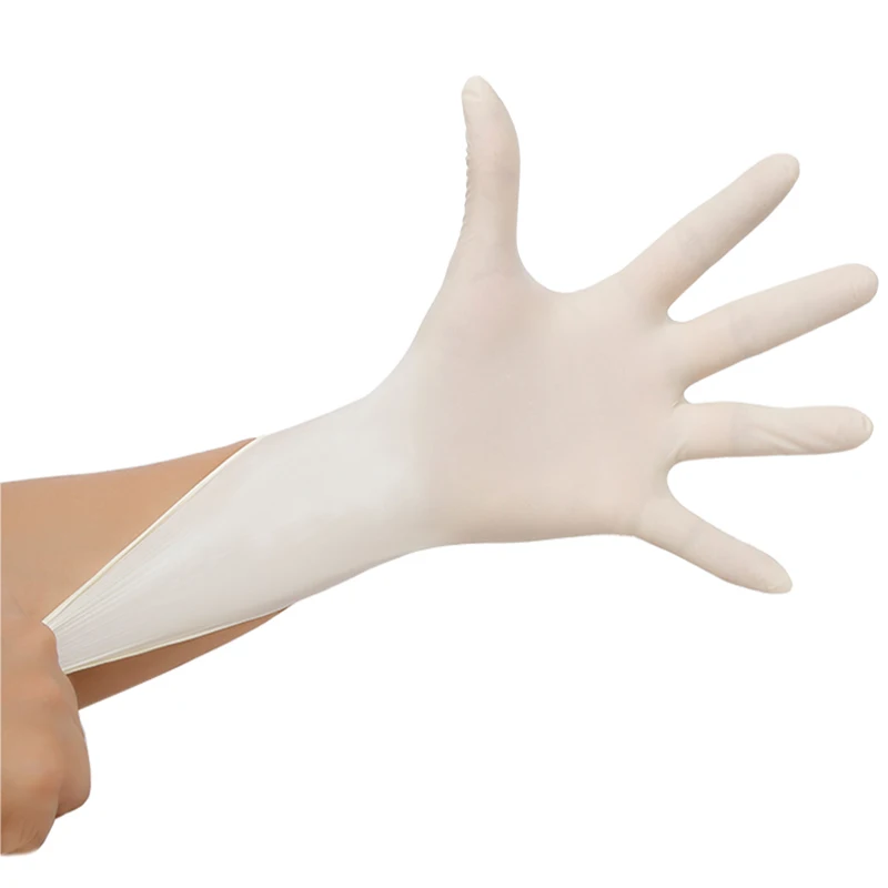 Examination Household Hand Latex Work Glovees Latex Glovees Powder Free Machine Industrial latex Glovees for Nails Beauty Salon