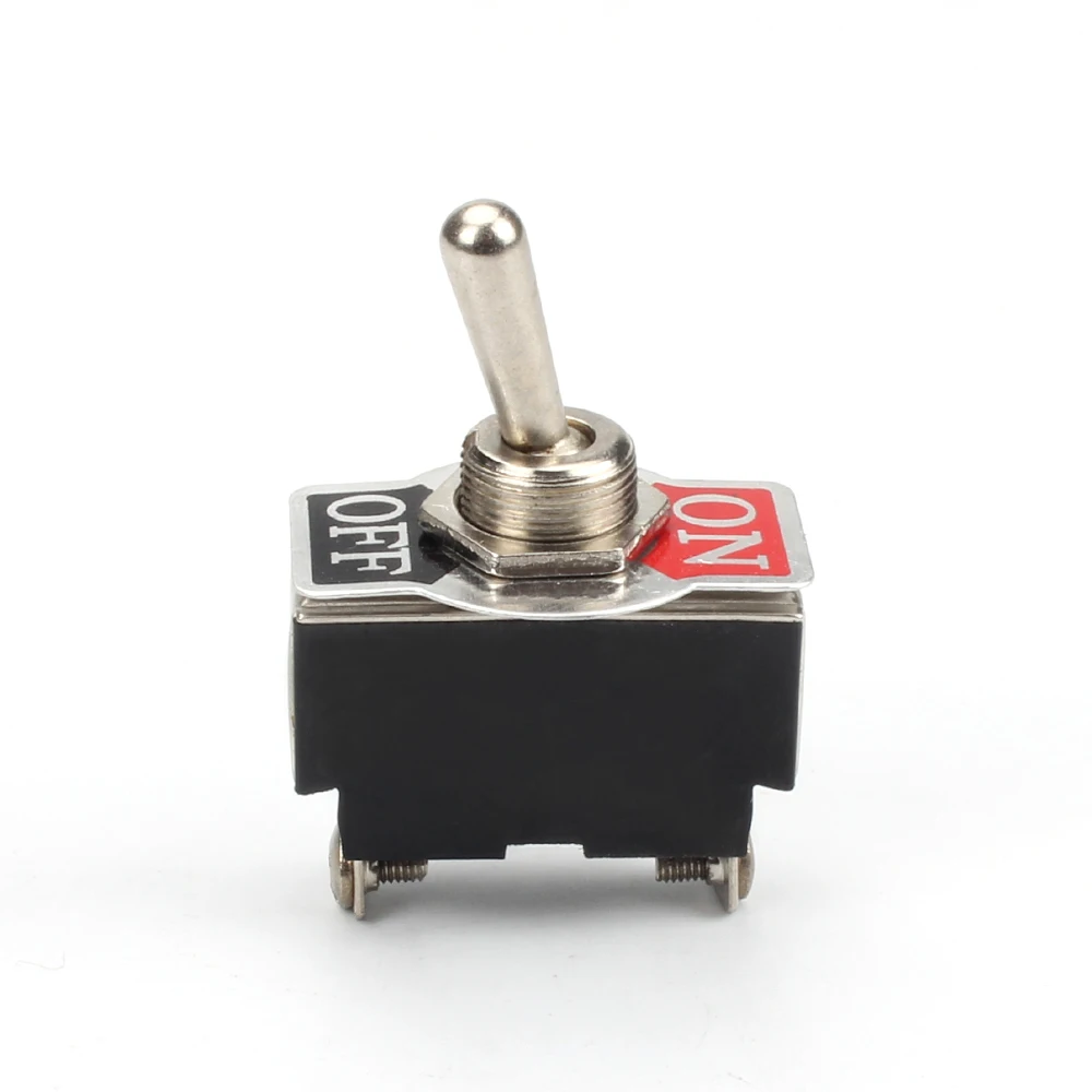  KN3B-101 12 мм 15A 250V однополюсный 2 Pin Винтовые клеммы вкл/выкл фиксации SPST металлический рычажный