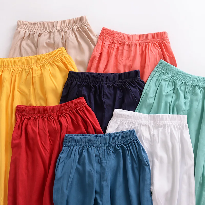 
Wholesale Children pants thin summer air conditioning pants boys girls blue pants baby casual trousers 