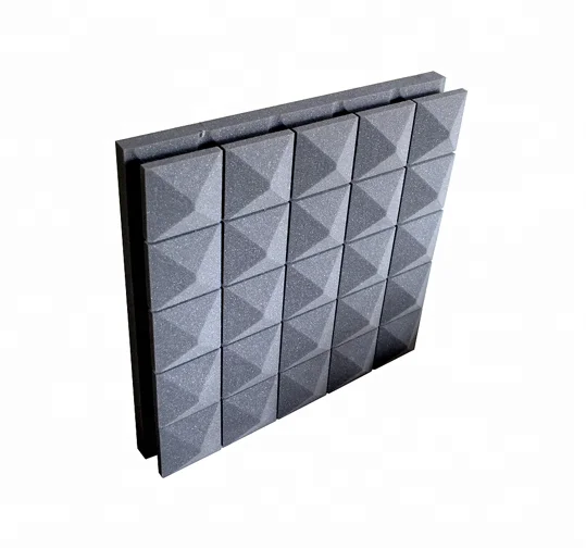 Black Pyramid Acoustic Panels Sound Absorbing Foam Polyester Acoustic Panel Soundproof Acoustic Foam