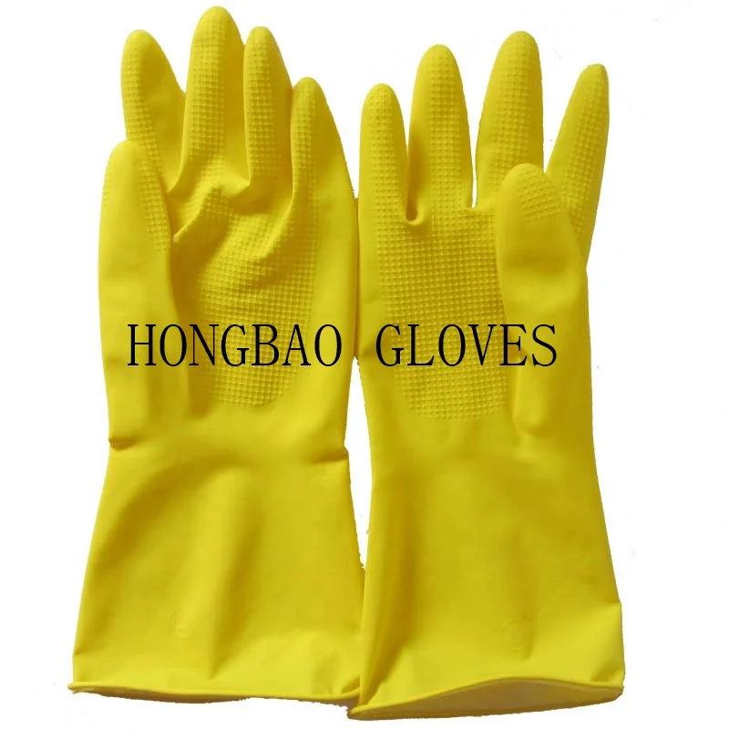 55g hand rubber  gloves for washing dishes  kitchen latex waterproof colorful cleaning gloves