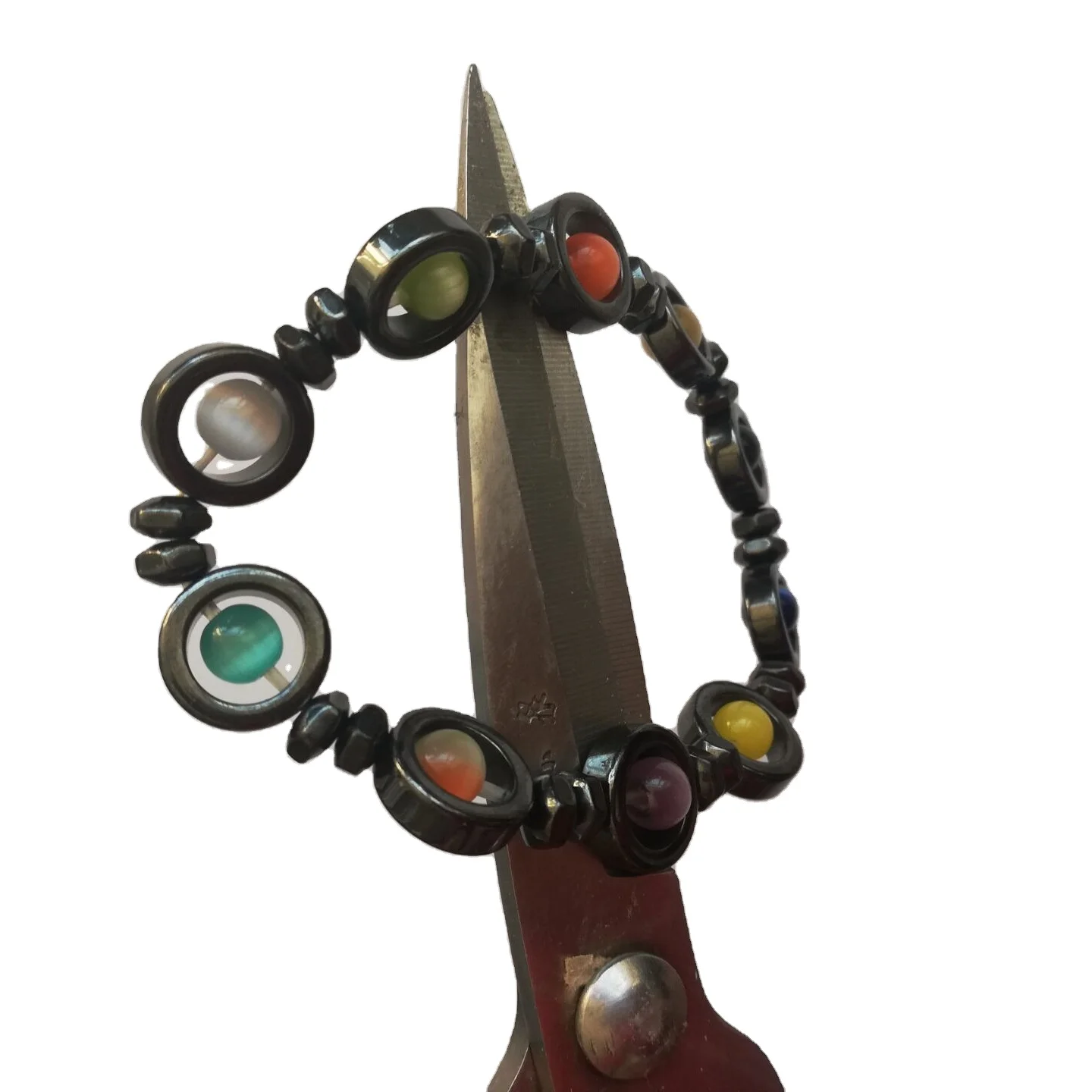 good luck circle magnetic hematite bracelet