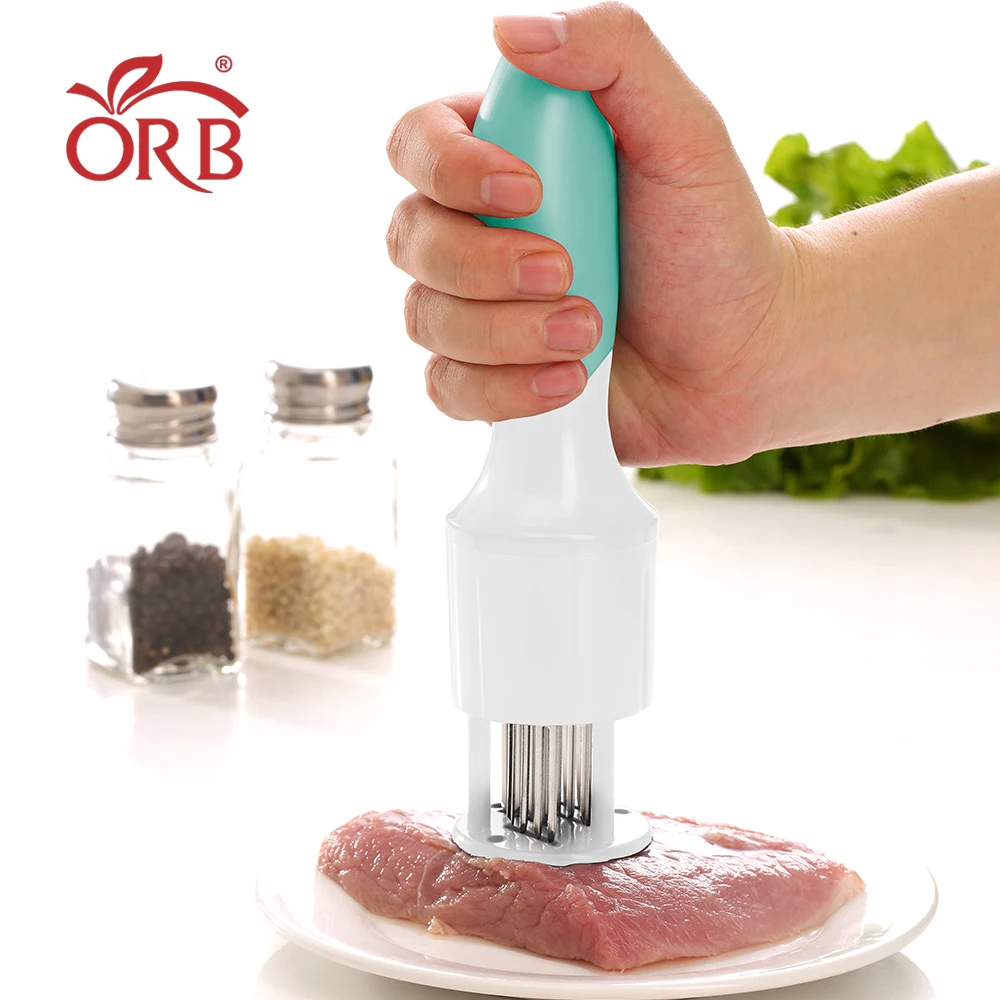 Manual hand stainless steel blades meat tenderizer