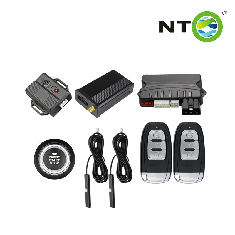 NTO Remote Engine Start Security Wireless Device Bt Smartphone App Car Alarms Gps Tracking Pke Vehicle Gps Tracker Alarm System