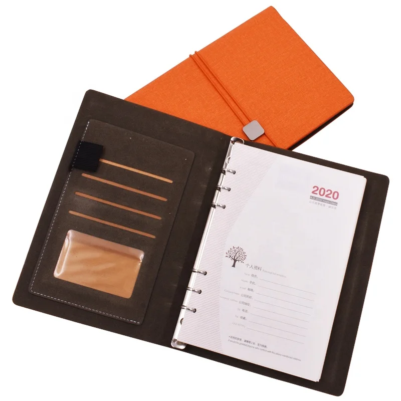 GIGO 2020 Custom Printing Leather Elastic Band Sewing Binding Journal Diary Hardcover Notebook Promotional Notebook Promotion