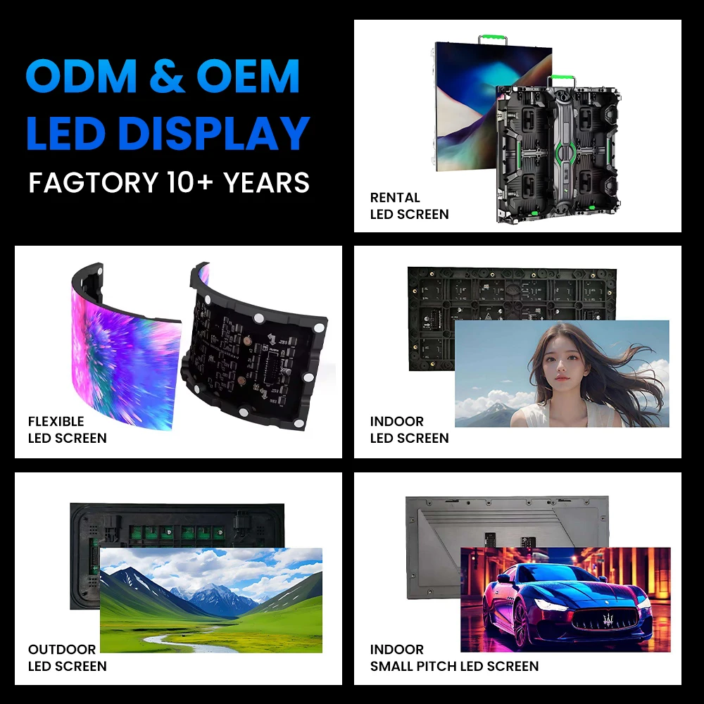 P1.8 P2 P2.5 P3 P4 Full Color Soft Module Flexible Led Display Curve Screen