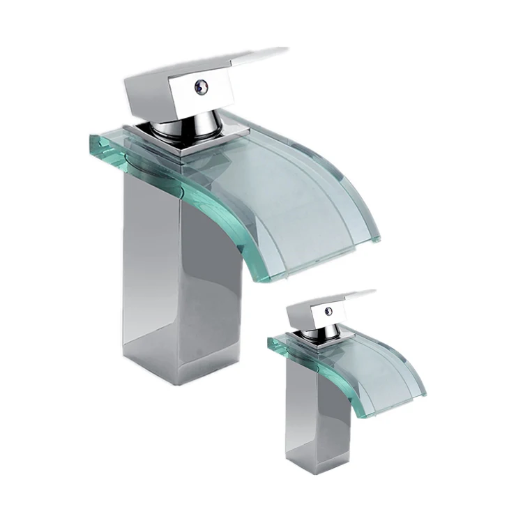 New Hot Sell Glass Bathroom Basin Faucet Bathroom Shower Faucet With Led Light