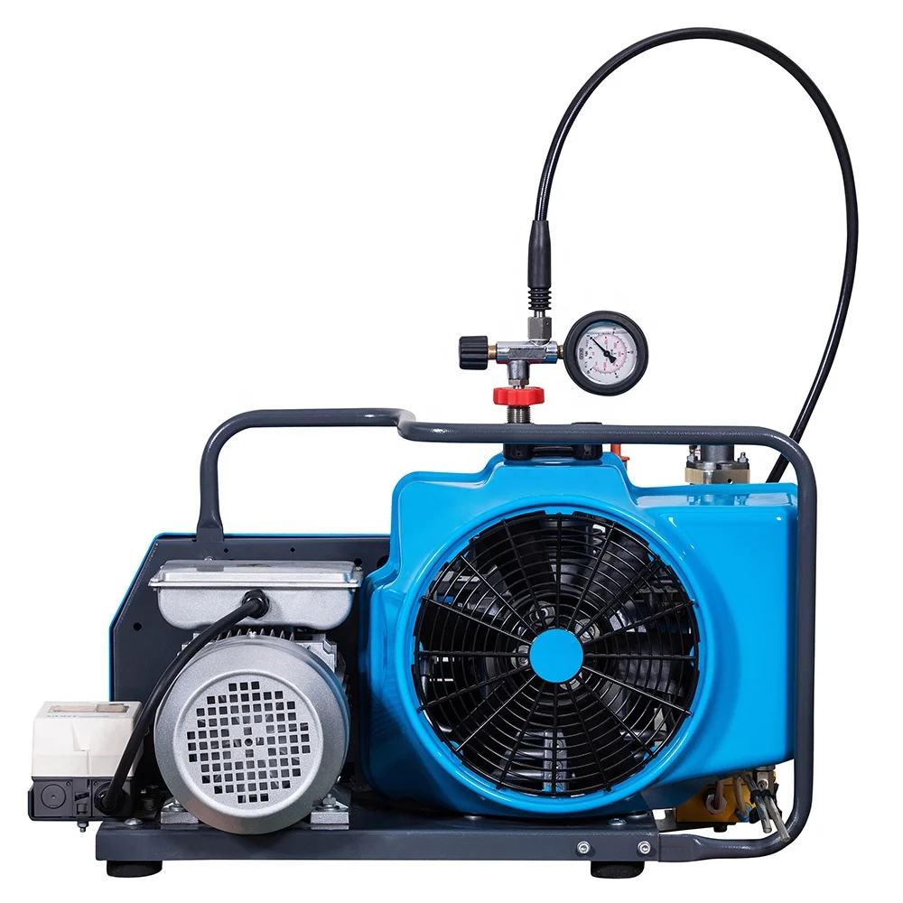 GP High Pressure 100LPM Manual Stop Three Cylinder 500psi 3 Stages 300bar 30mpa Scuba Diving Air Compressor