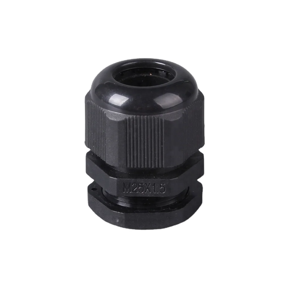 Белый и черный IP68 водонепроницаемый кабельный ввод нейлон M серый