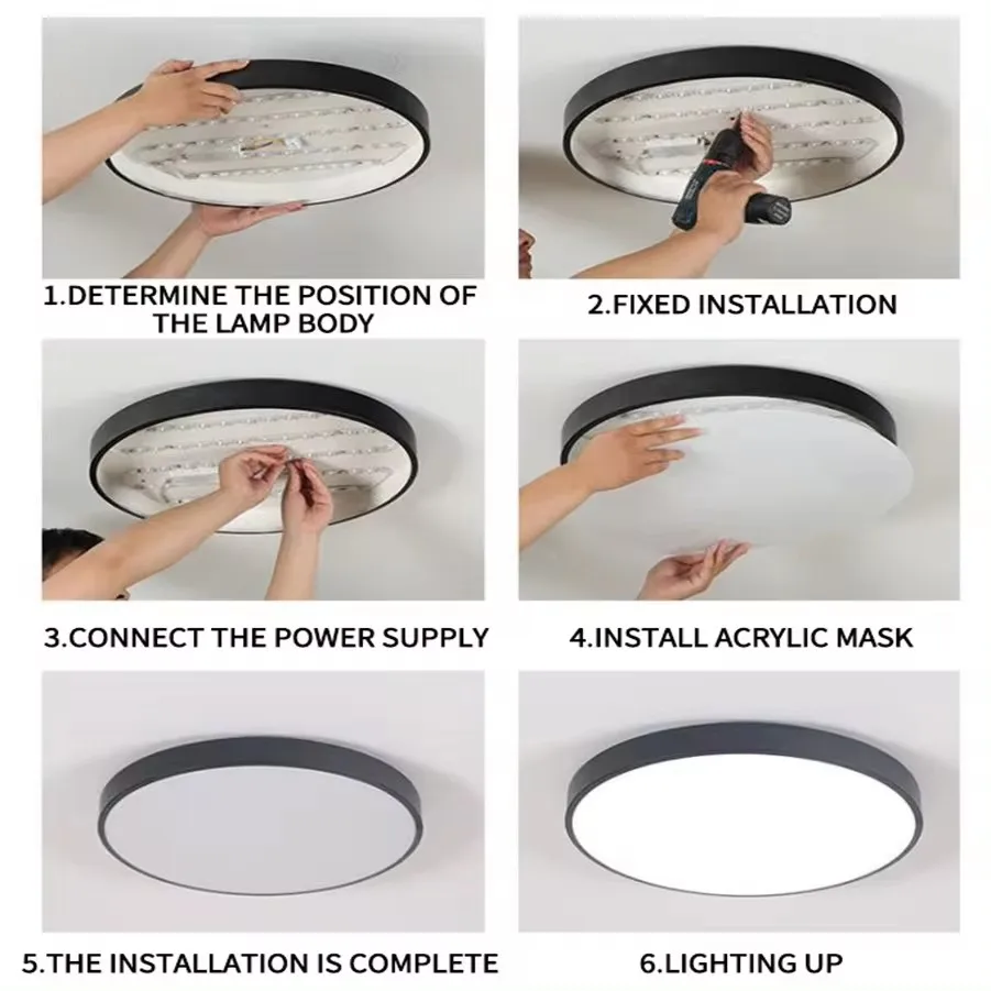 China Factory Led Round ceiling House indoor motion sensor and contral high efficiency lights Slim modern light