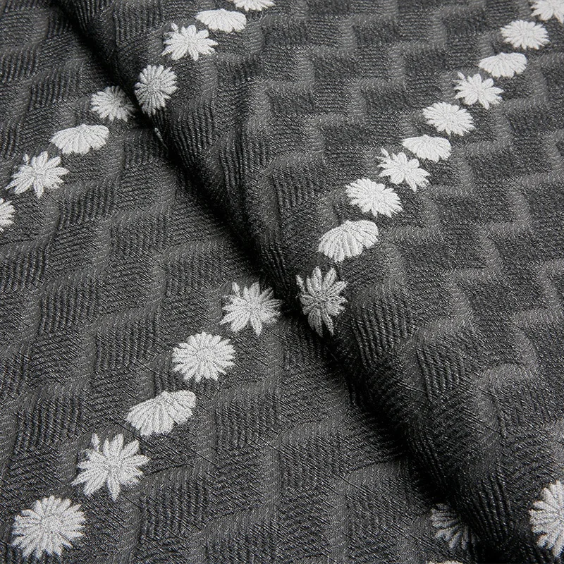 
SBR97A Trending Design Abaya fabric Black Rayon Jacquard Fabric For Dress 