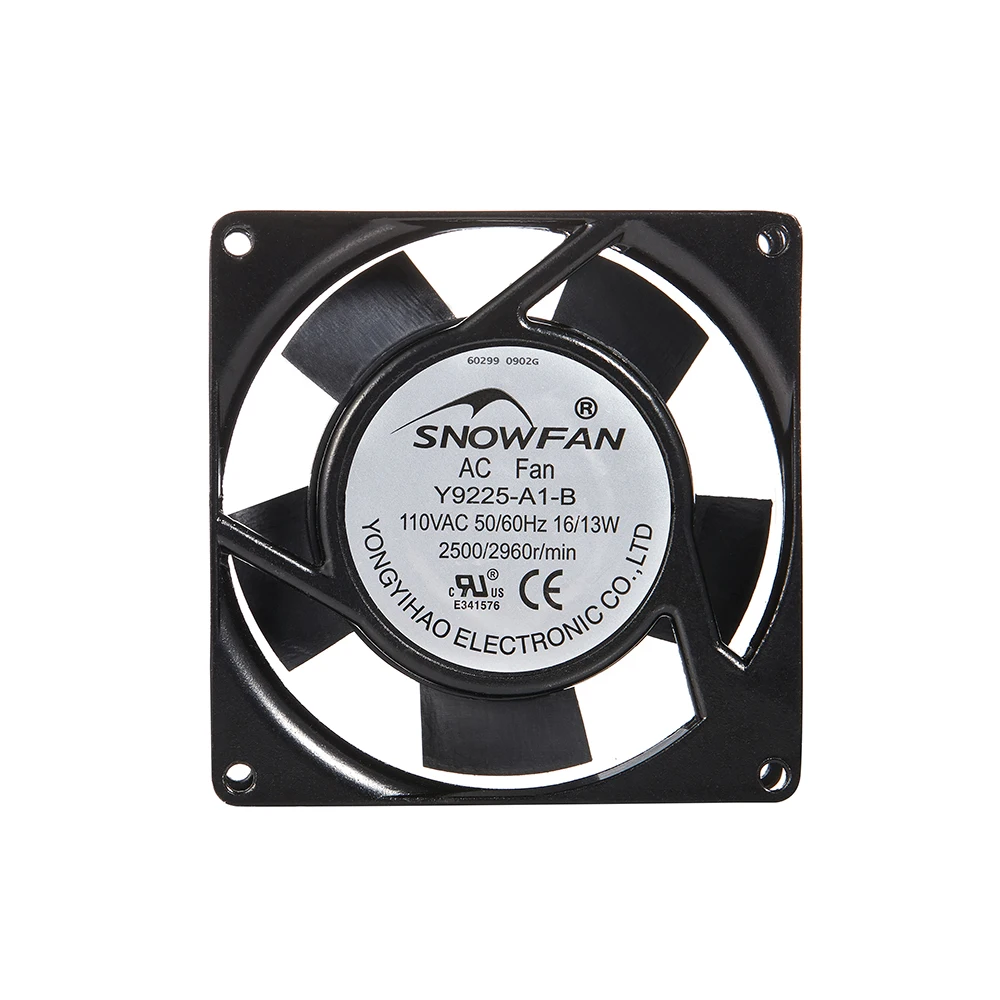 92*92*25mm 115v 230v New design Brushless AC Fan 9225 Ball Bearing 92mm AL Frame Cooling Fan