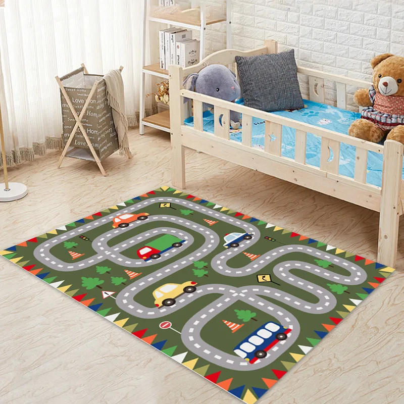 Children Educational Road Traffic Play Mat Foldable kids play road Map eco-friendly printed mat children carpet price