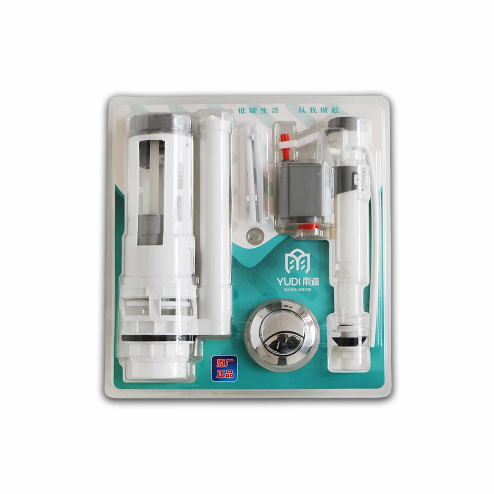 Toilet Dual Flush Valve Top Button Adjustable Hand Material Origin Rate Certificate Control Push Inch PP Size Pipe