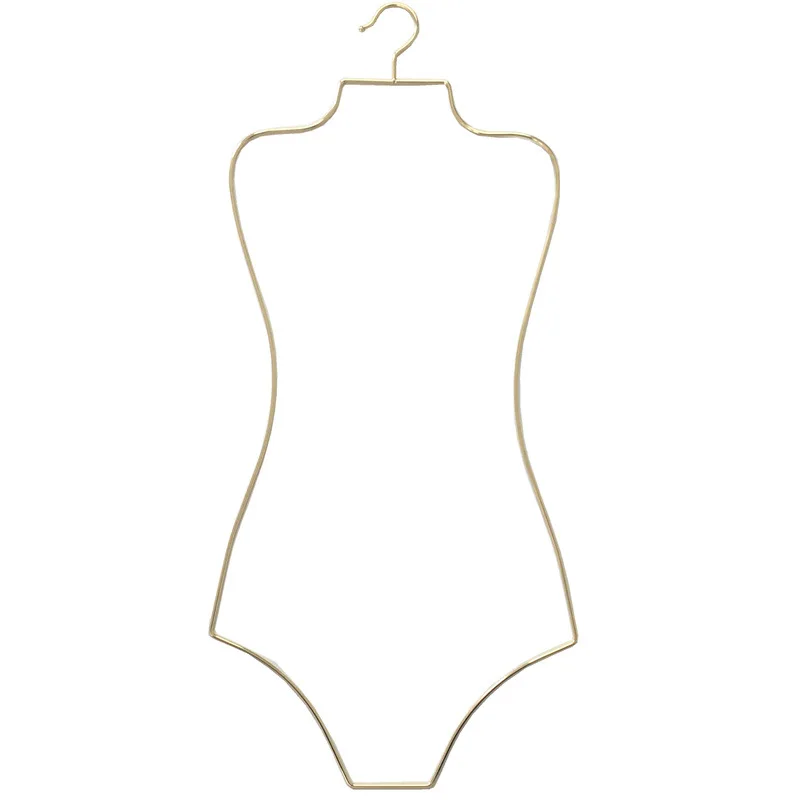 Lady Wire Swimwear Body Chrome Hanger Bathing Suit Display Swim Swimsuit Hanger Durable Gold Hangers For Swimwear