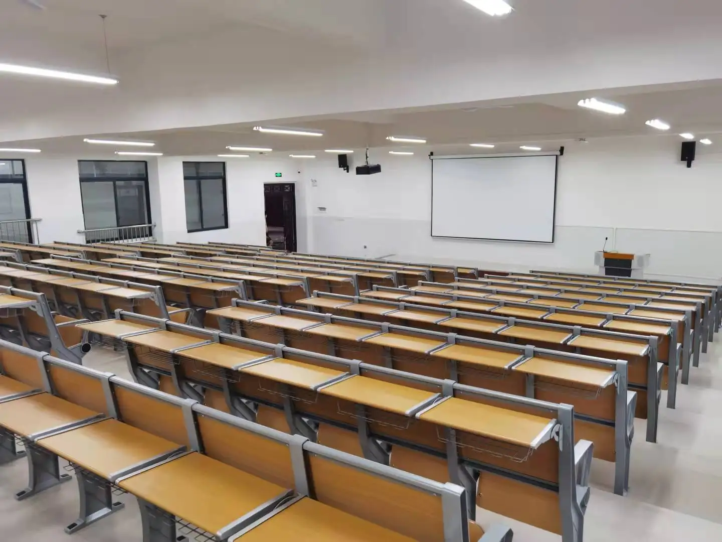 College adult study chair with writing pad, study chair with writing tablet,writing pad classroom study chair