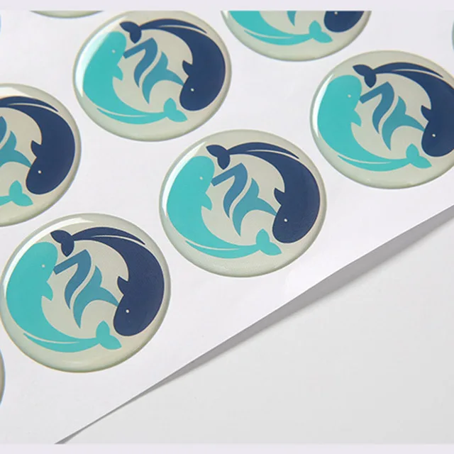 2024 Custom Popular Dome 3D Label Printing Resin Epoxy Sticker Waterproof Adhesive Wall Sticker