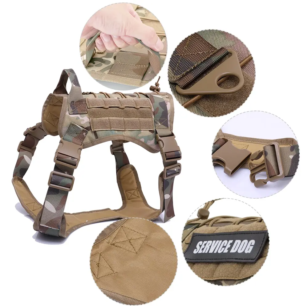 Factory Wholesale Custom Outdoor Tactical Dog Vest Tactical Large Dog Vest Tactical dog tactical harness