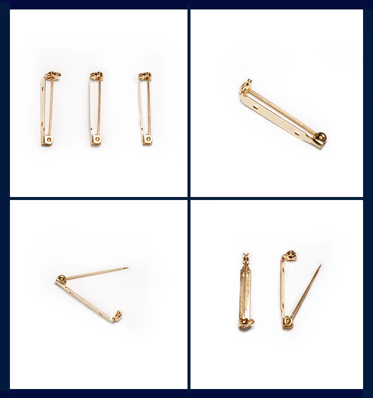 Plated Safe Rotation Lock 35mm Brooch Safety Pin