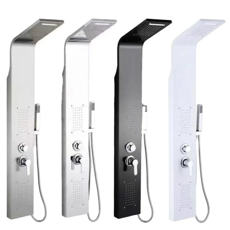 Многофункциональная душевая панель из нержавеющей стали 304 для ванной комнаты, настенный экран для горячей и холодной воды