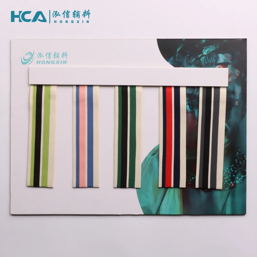 High quality 4CM knitted stripe mesh tape straps striped webbing tape for sportwear clothes