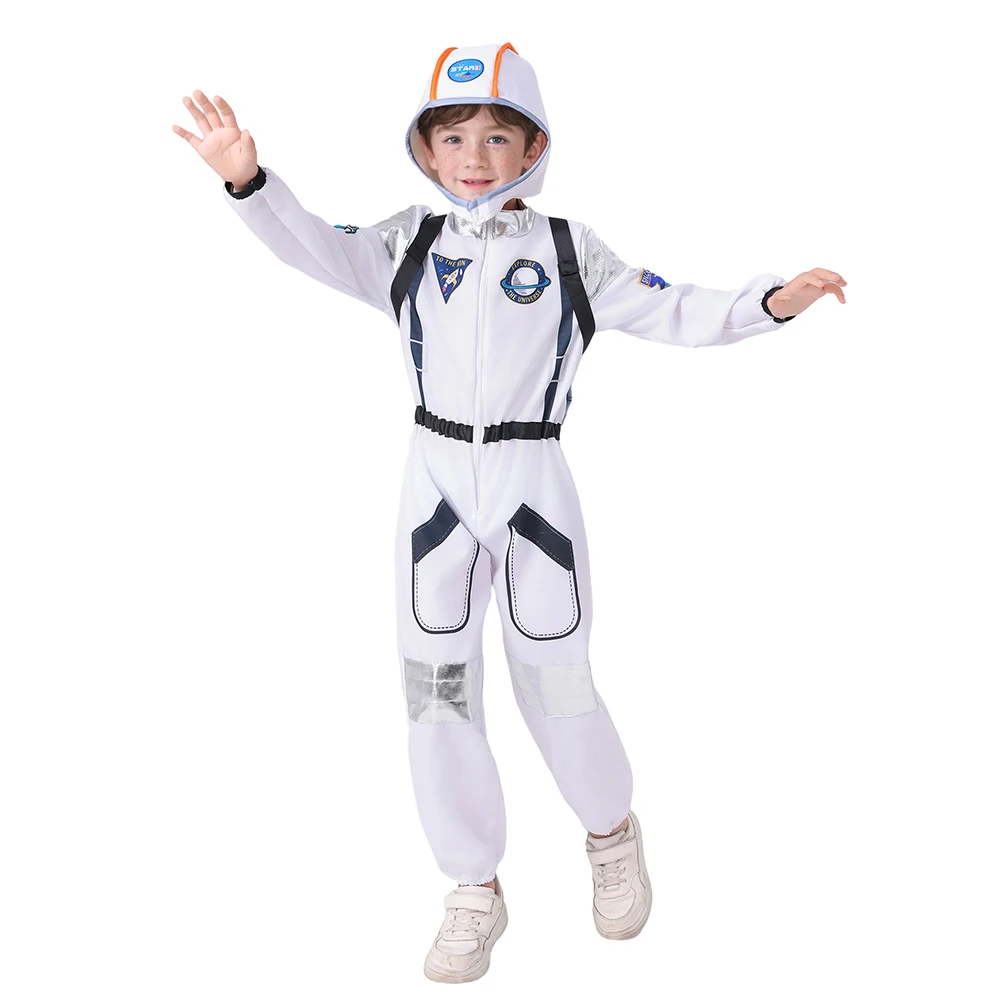 Wholesale Kids Astronaut Space Uniform Cosplay Outfit Children Halloween Carnival Party School Career Day Costumes