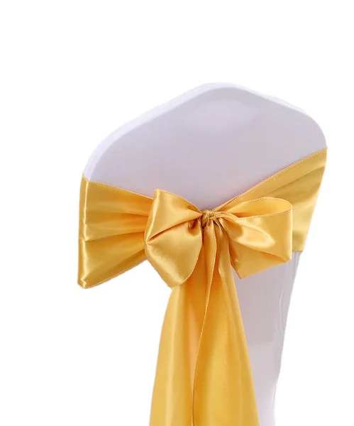 Wedding Decoration Hotel Spandex Banquet Ribbon Chair Back Cover Elastic Strap Bow Tie Ribbon for Chair Cover