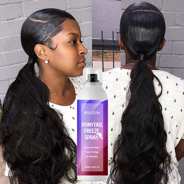 Sleek Ponytail Freeze Spray Private Label Frizz Control Ponytail Mist Holding Spray