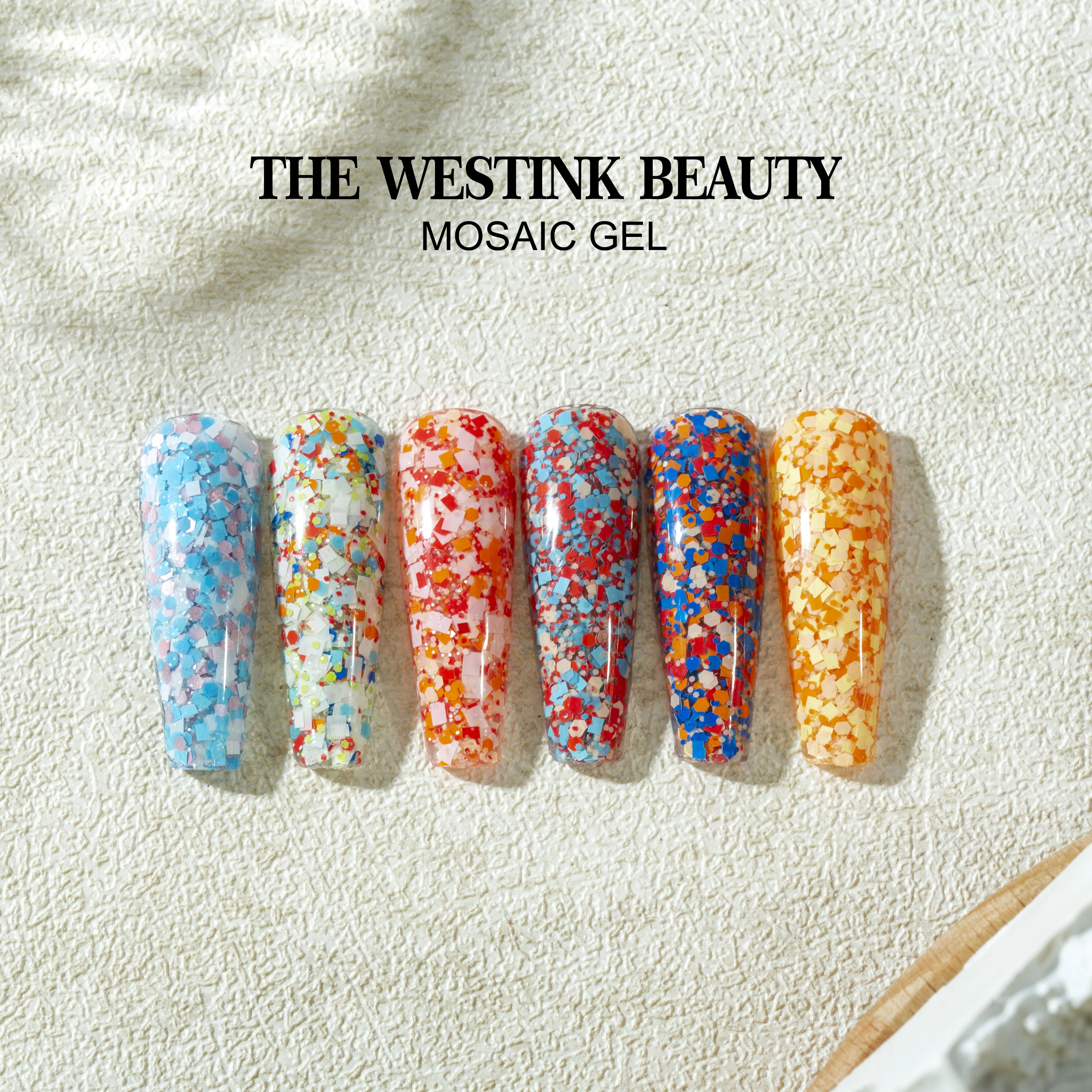 Free Sample Mosaic Gel 22 Colors Wholesale Flake Gel High Quality