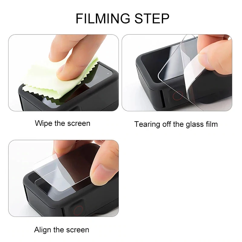 Screen Protector for GoPro Hero 8 Black, Ultra Clear Tempered Glass for GoPro Hero 8 Screen Protector Lens Protector Accessories