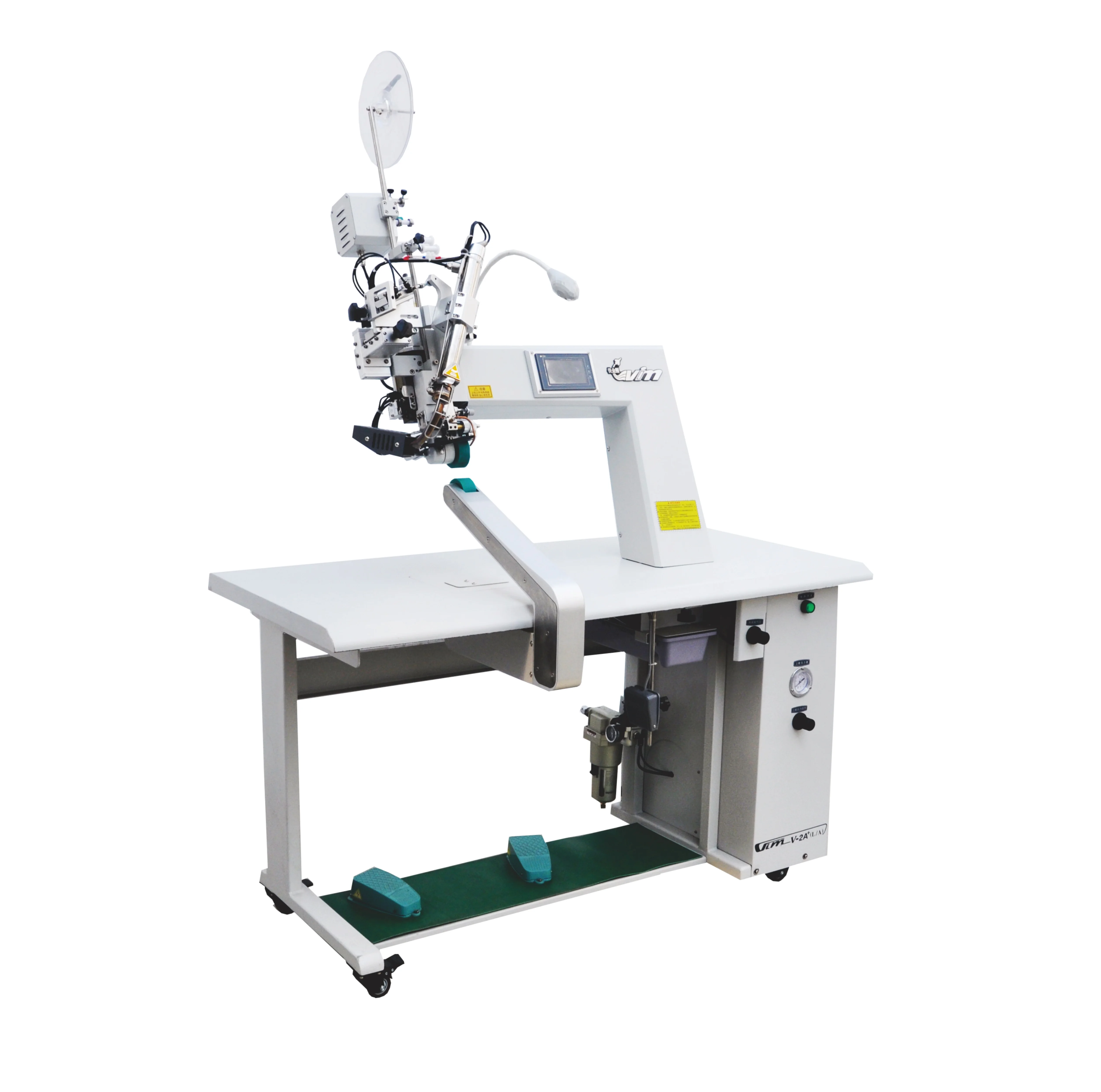 Durable hot air seam blue tape sealing machine for curve welding protective garment