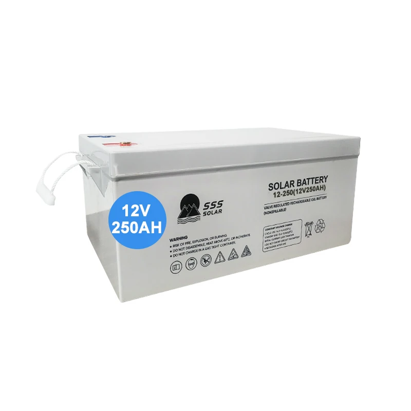 SSS solar 12V 100ah 200ah 250ah gel battery solar power system battery price deep cycle gel battery