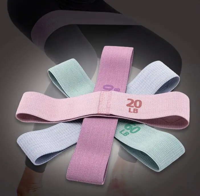 hip resistance band set for women glute squat training custom printed exercise fabric booty bands gym yoga fitness