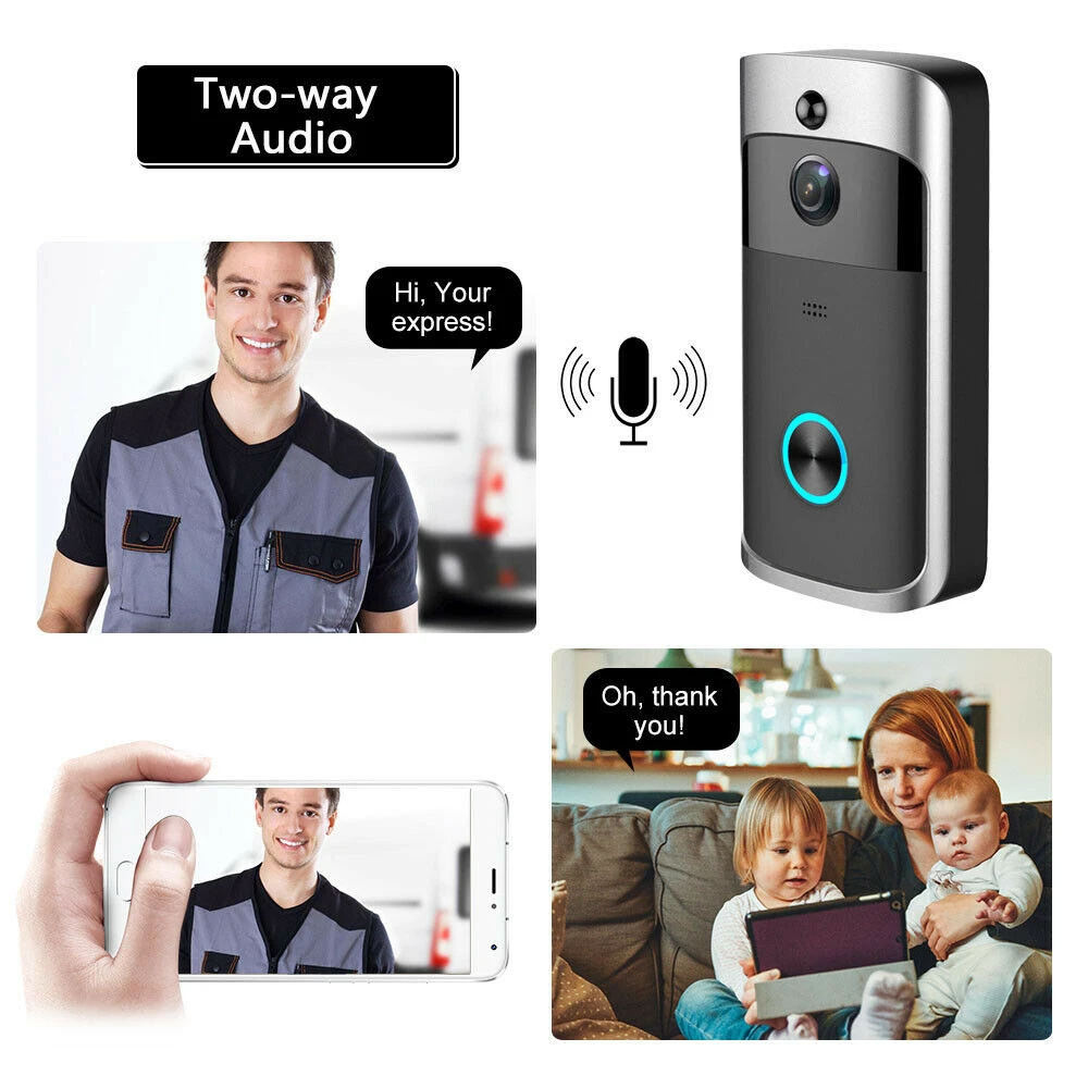 Smart Doorbell Video Intercom WIFI IP Video Door Camera Phone Door Bell IR Alarm NightVision Wireless Security Camera with Chime