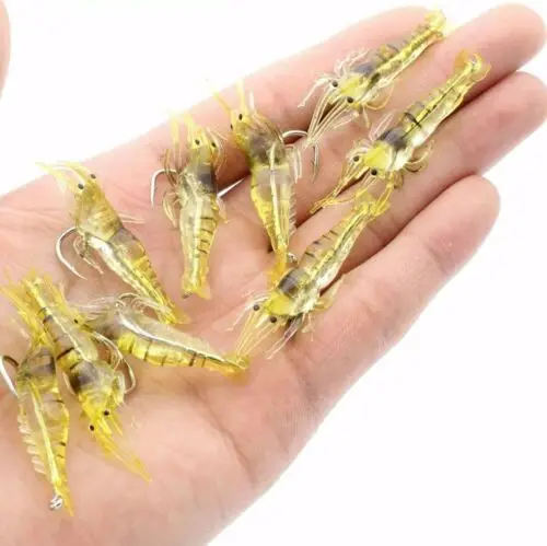 
Simulation Soft Bait With Hook Shrimp Through Hole Insect Road Sub-Bait Fake 
