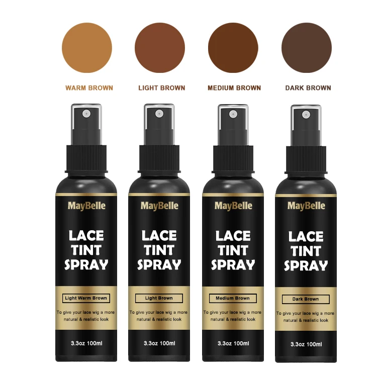 4 Colors Available Private Label Closures Frontal Waterproof Tint Lace Wig 3.8oz Lace Tint Spray