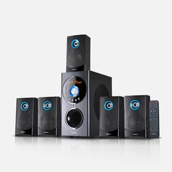 80W fm portable radio wooden Bt subwoofer PC computer multimedia for 5.1 Speaker home stereo system